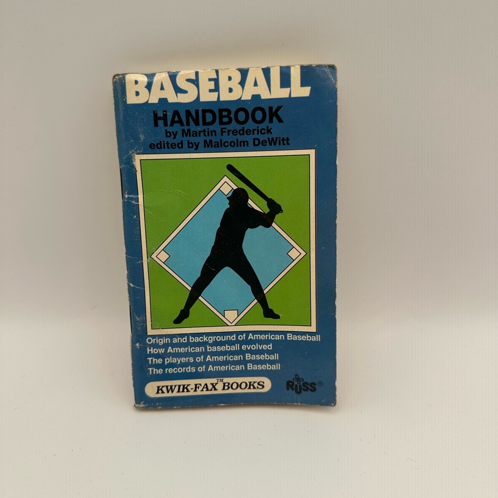 VTG BASEBALL HANDBOOK by Martin Frederick